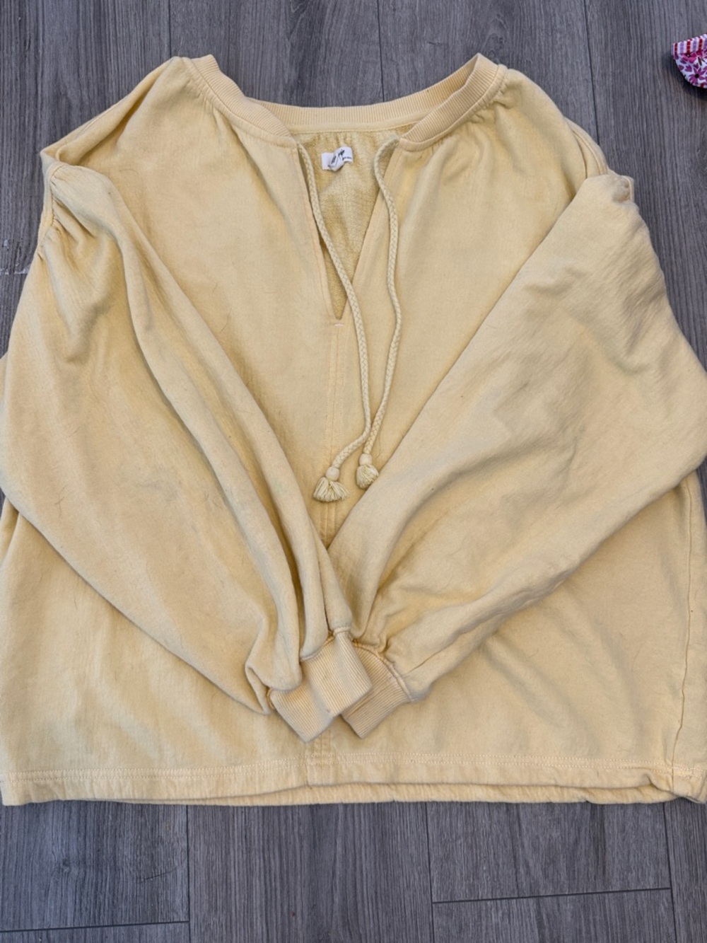 aerie Yellow Pullover Sweatshirt